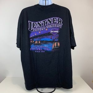 Harley Davidson Men T-Shirt 3XL Black Iowa USA